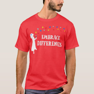 Autism Awareness Embrace Differences School T-Shirt