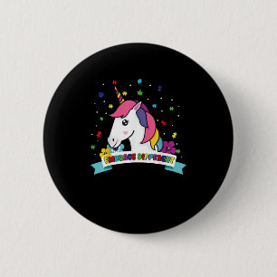 Autism Awareness - Embrace Different Unicorn T-Shi 6 Cm Round Badge