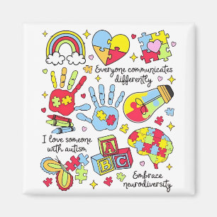 Autism Awareness Embrace Diversity Neuro Inclusive Magnet