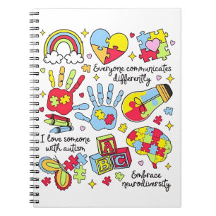 Autism Awareness Embrace Diversity Neuro Inclusive Notebook