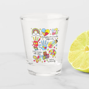 Autism Awareness Embrace Diversity Neuro Inclusive Shot Glass