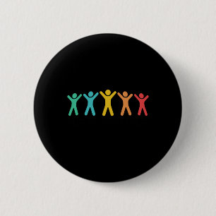 Autism Awareness Embrace Every Colour Sticker 6 Cm Round Badge