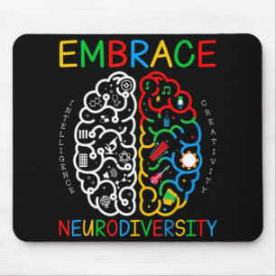 Autism Awareness Embrace Neurodiversity ADHD Auti Mouse Mat
