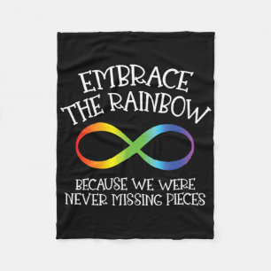 Autism Awareness Embrace The Rainbow Infinity Anti Fleece Blanket