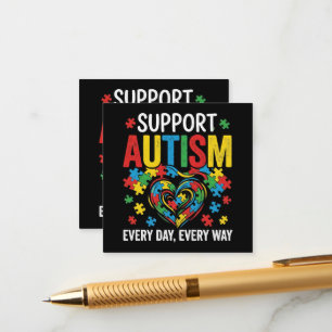 Autism awareness enclosure card