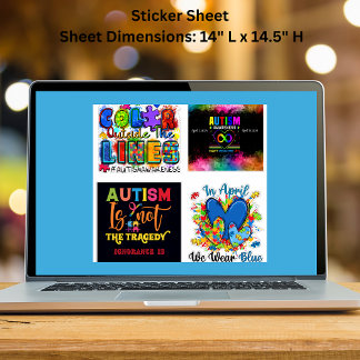 Autism Awareness Extra-Large Vinyl Sticker Sheets