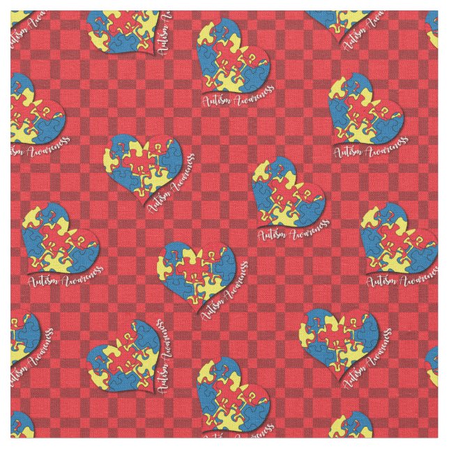 Autism Awareness Fabric (Close Up)