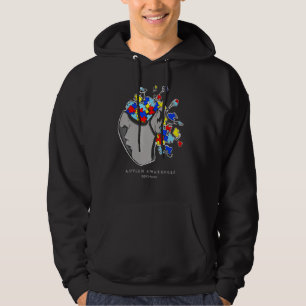 Autism Awareness Face Mask Puzzle Hoodie