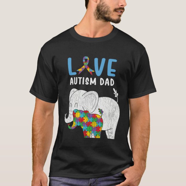 Autism Awareness Father Love Proud Autism Daughter T-Shirt (Front)