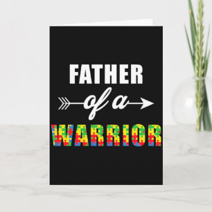 Autism Awareness Father Of A Warrior Familly Match Card