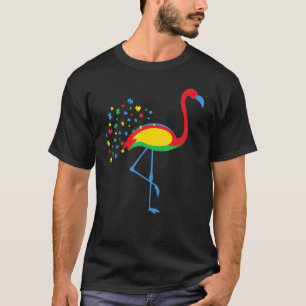 Autism Awareness Flamingo Colour Puzzle Kindness A T-Shirt