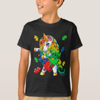 Autism Awareness Flossing Unicorn Puzzle Piece Gif