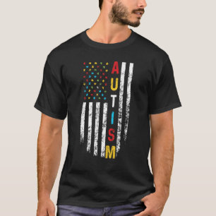 Autism Awareness For Mum Dad Men Women American F T-Shirt
