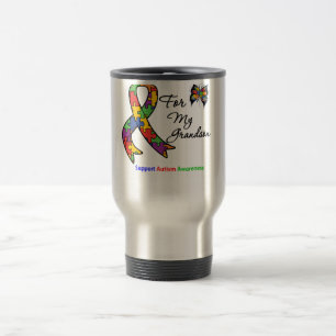 Autism Awareness For My Grandson Travel Mug