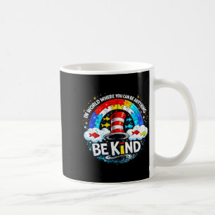 Autism awareness for teacher be kind cat hat cool coffee mug