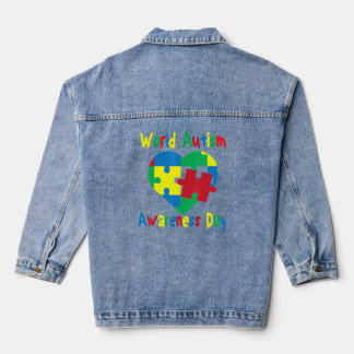 Autism Awareness  For Women Men Kids Autism Awaren Denim Jacket