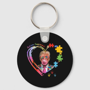 Autism Awareness Funny Trump Support Autistic Us F Key Ring