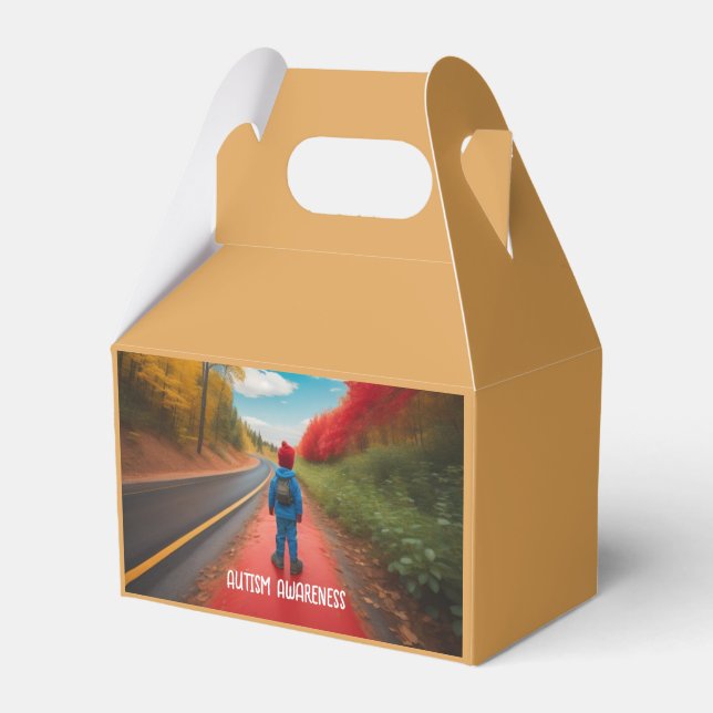 Autism Awareness Gable Favour Box (Front Side)
