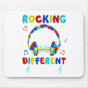Autism Awareness Gamer Boys Kids Rocking To A Diff Mouse Mat