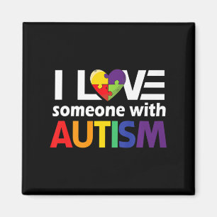 Autism Awareness Gift Autism Mum I Love Someone Wi Magnet