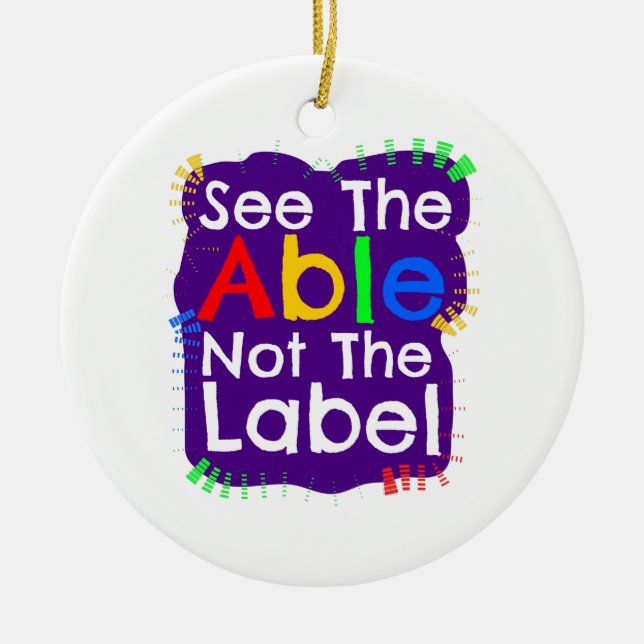 Autism Awareness Gifts Ceramic Tree Decoration (Front)