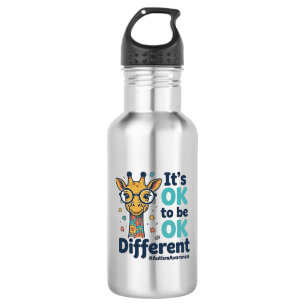Autism Awareness Giraffe It’s OK to Be Different S 532 Ml Water Bottle