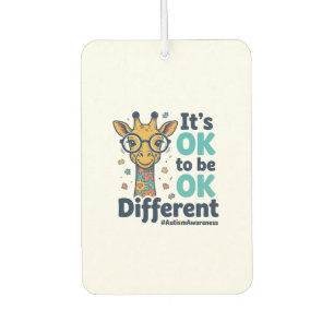 Autism Awareness Giraffe It’s OK to Be Different S Car Air Freshener
