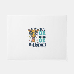 Autism Awareness Giraffe It’s OK to Be Different S Doormat