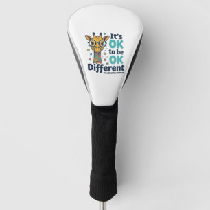 Autism Awareness Giraffe It’s OK to Be Different S Golf Head Cover