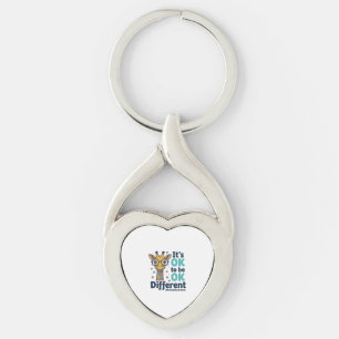 Autism Awareness Giraffe It’s OK to Be Different S Key Ring