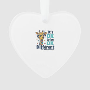 Autism Awareness Giraffe It’s OK to Be Different S Ornament