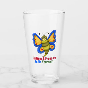 Autism Awareness Glass