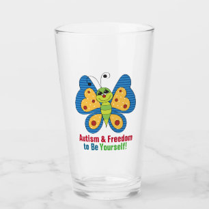 Autism Awareness Glass