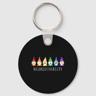 Autism Awareness Gnome Neurodiversity Gifts For Wo Key Ring
