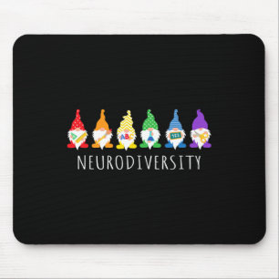 Autism Awareness Gnome Neurodiversity Gifts For Wo Mouse Mat