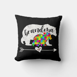 Autism Awareness Grandma Bear Support Autistic Adu Cushion