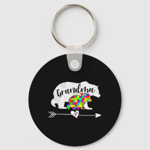 Autism Awareness Grandma Bear Support Autistic Adu Key Ring