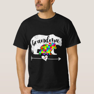 Autism Awareness Grandma Bear Support Autistic Adu T-Shirt