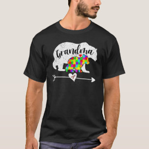 Autism Awareness Grandma Bear Support Autistic Adu T-Shirt
