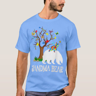 Autism Awareness Grandma Bear Support Autistic Adu T-Shirt