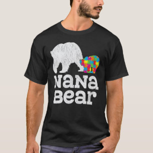 Autism Awareness Grandma Nana Bear Autistic Aware T-Shirt