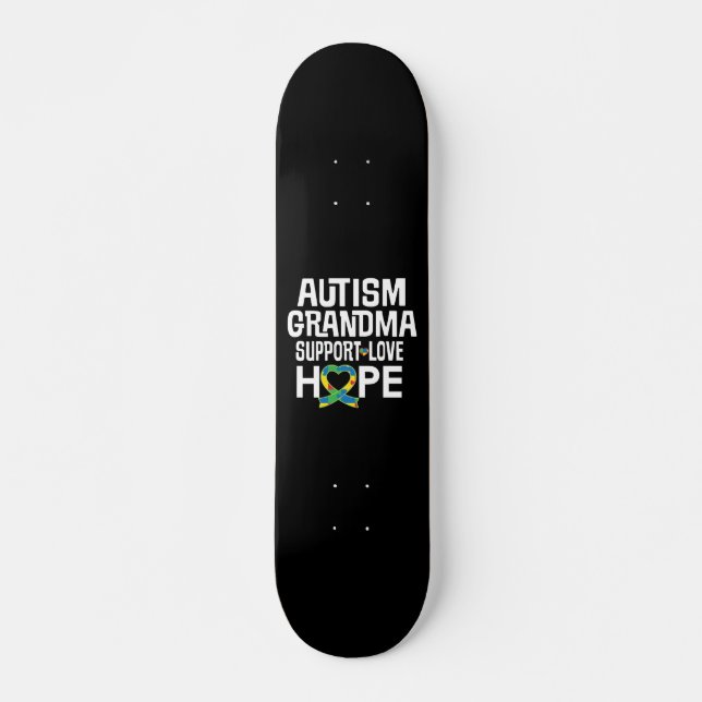 Autism Awareness Grandma Skateboard (Front)