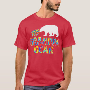 Autism Awareness Grandpa Bear Support Autistic Pre T-Shirt