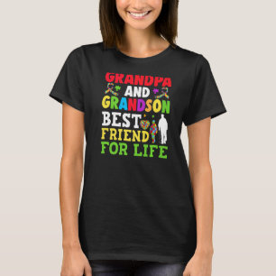 Autism Awareness Grandpa Grandson Best Friend for  T-Shirt