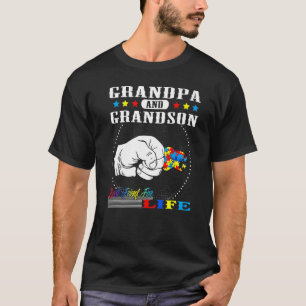 Autism Awareness Grandpa Grandson Best Friend for T-Shirt