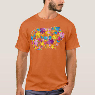 Autism Awareness Guinea pig Animals Puzzle for Men T-Shirt