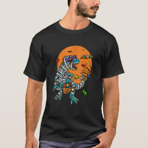 Autism Awareness Halloween Dinosaur Rex Mummy Cost T-Shirt