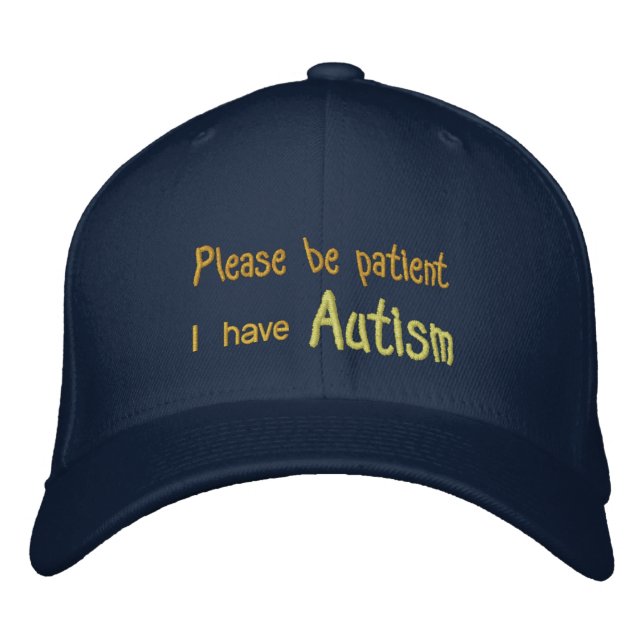 Autism Awareness Hat with name and phone on back (Front)