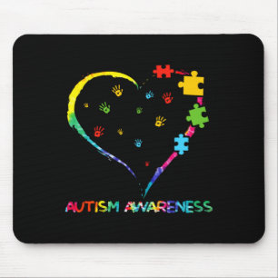 Autism Awareness Heart Color Puzzle Love Needs No Mouse Mat