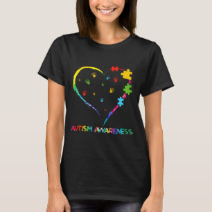 Autism Awareness Heart Color Puzzle Love Needs No T-Shirt